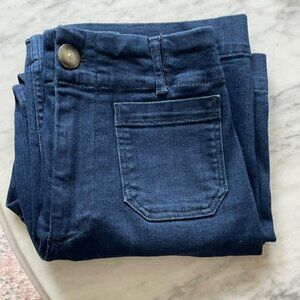 The Colette Cropped High-Rise Wide-Leg Jeans by Maeve